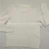Custom Wholesale O Neck Long Sleeve Warmer Latest Design Ladies Sweater