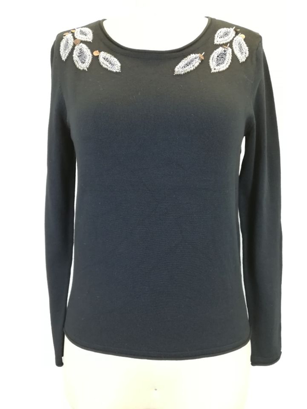 Women Sweater Lady Sweater with Sequin Embroidery