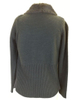 Women Sweater Lady Sweater with Front Part Fake Leather