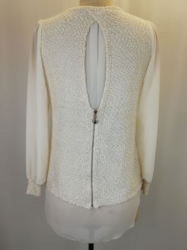 Women Sweater Lady Sweater with Lining Chiffon 