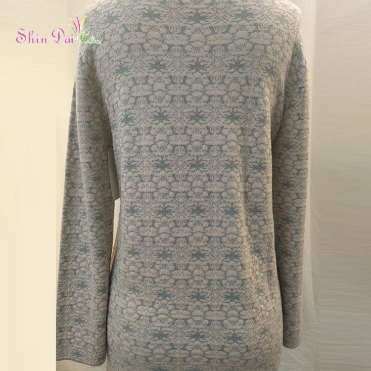 Fashion Woolen Knitwear Wholesale Latest Design Cable Knit Lady Sweater