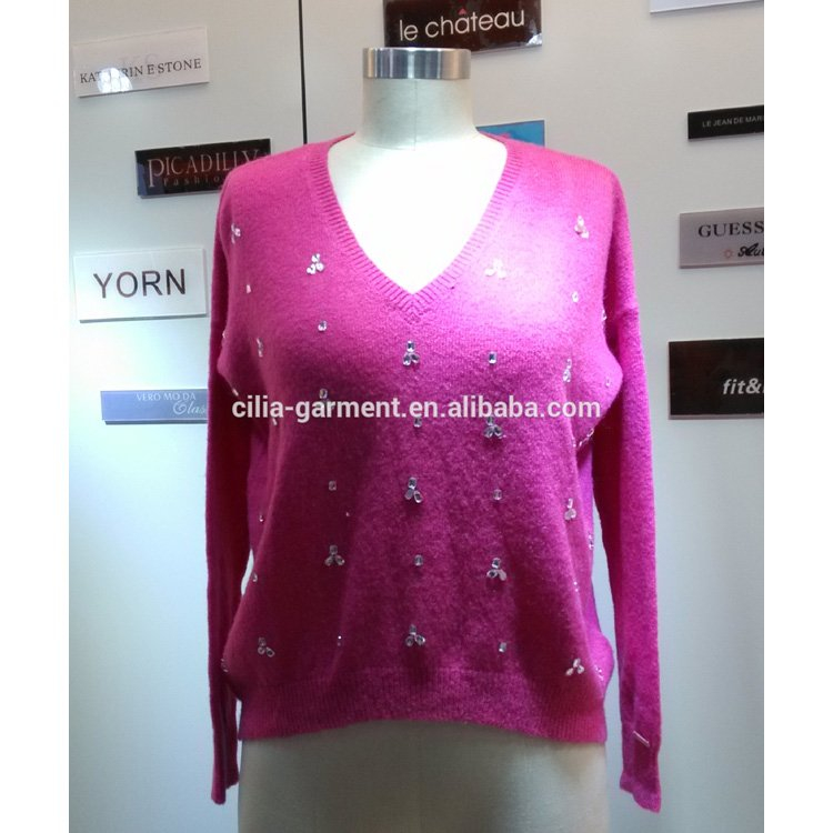2014 lady sweater women's sweater knitted sweater