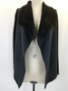 Women Sweater Lady Sweater with Front Part Fake Leather