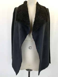Women Sweater Lady Sweater with Front Part Fake Leather