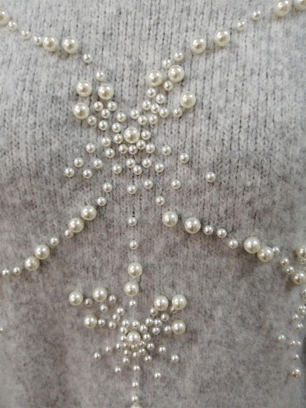 Women Sweater Lady Sweater Girl Fashion Sweater;pearl 