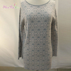 Fashion Woolen Knitwear Wholesale Latest Design Cable Knit Lady Sweater