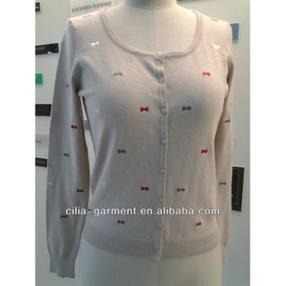 2013 autumn 100%cotton lady sweater