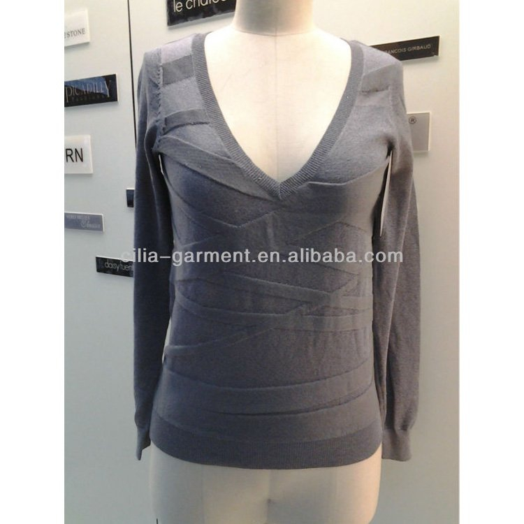 Lady sweater women's sweater knitted sweater