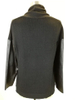 Women Sweater Lady Sweater with Fake Leather Sleeve 