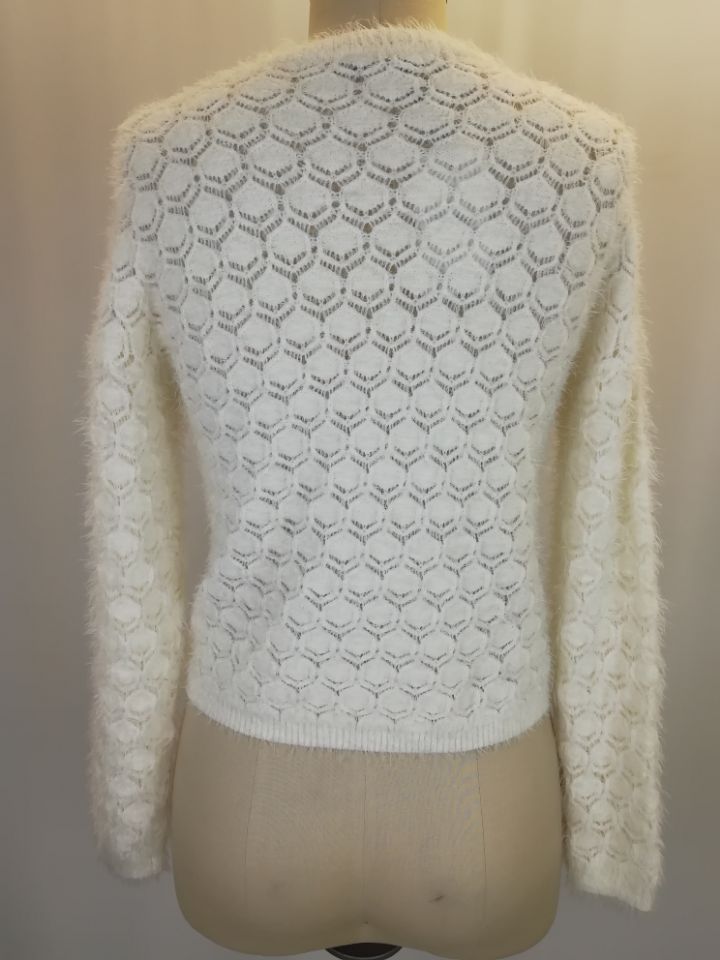 Women Sweater Lady Sweater Girl Sweater with Feather Yarn
