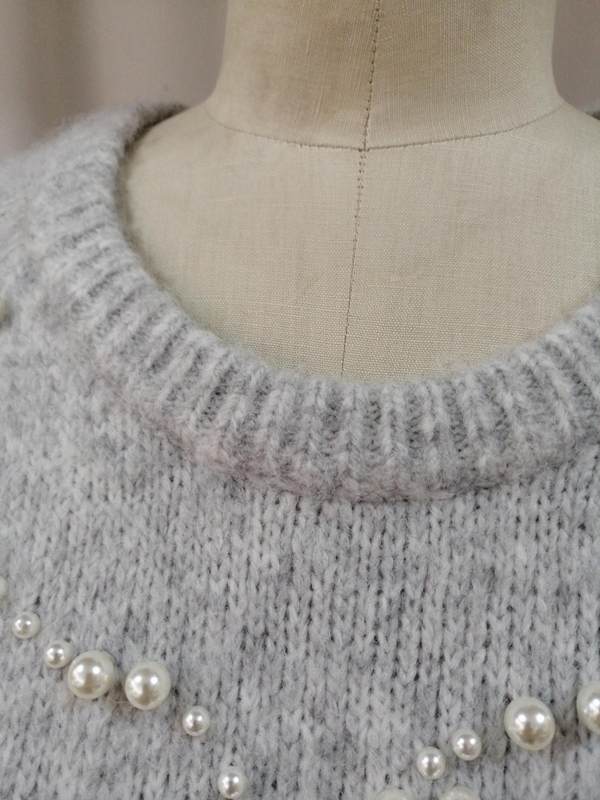 Women Sweater Lady Sweater Girl Fashion Sweater;pearl 