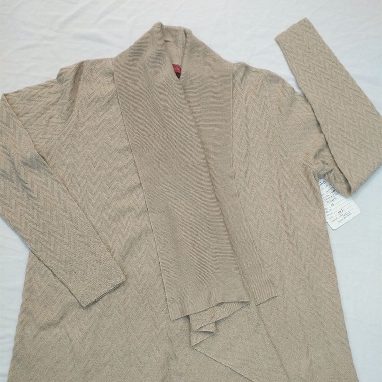 Autumn Winter Lady Fashion Medium Long Cashmere Women Loose Cardigan Sweater