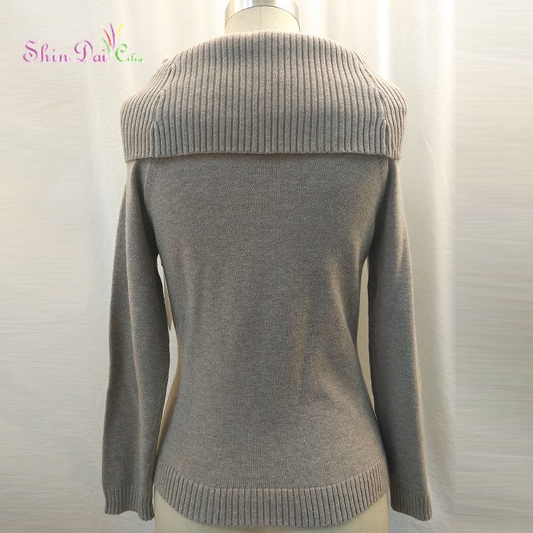 Latest Design Europe Ladies Beautiful Stylish Long Sleeve Turtleneck Pullover Sweater
