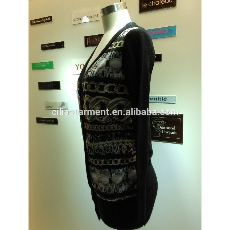 2014 ladies' knitwear lady sweater Printing Cardigan 