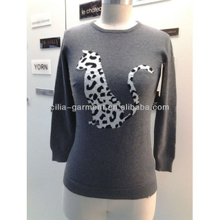 Lady sweater women's sweater knitted sweater