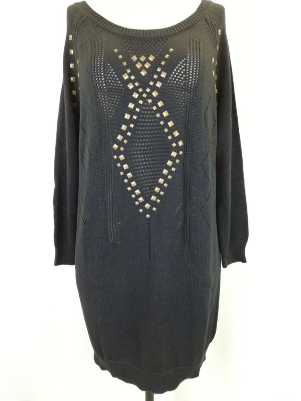 Women Sweater Lady Sweater Girl Sweater Women Long Dress with Rivet