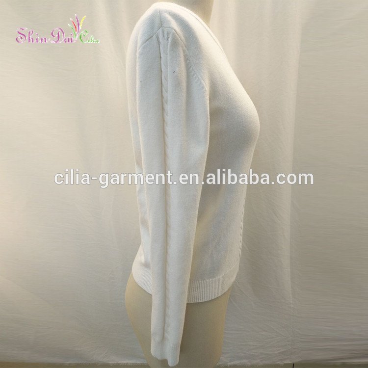 Custom Wholesale O Neck Long Sleeve Warmer Latest Design Ladies Sweater