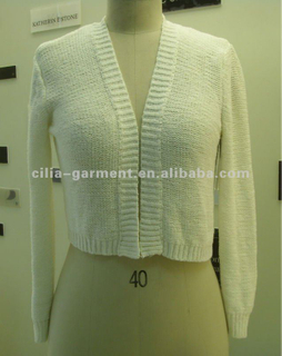 3gg flat knit cardigan lady sweater