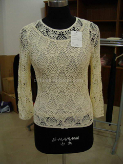 Ladies' spring summer crochet pullover