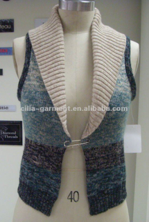 cilia09015,lady 5gg flat knit tank sweater