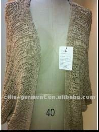2012 fashion batwing ladies knitted cardigan