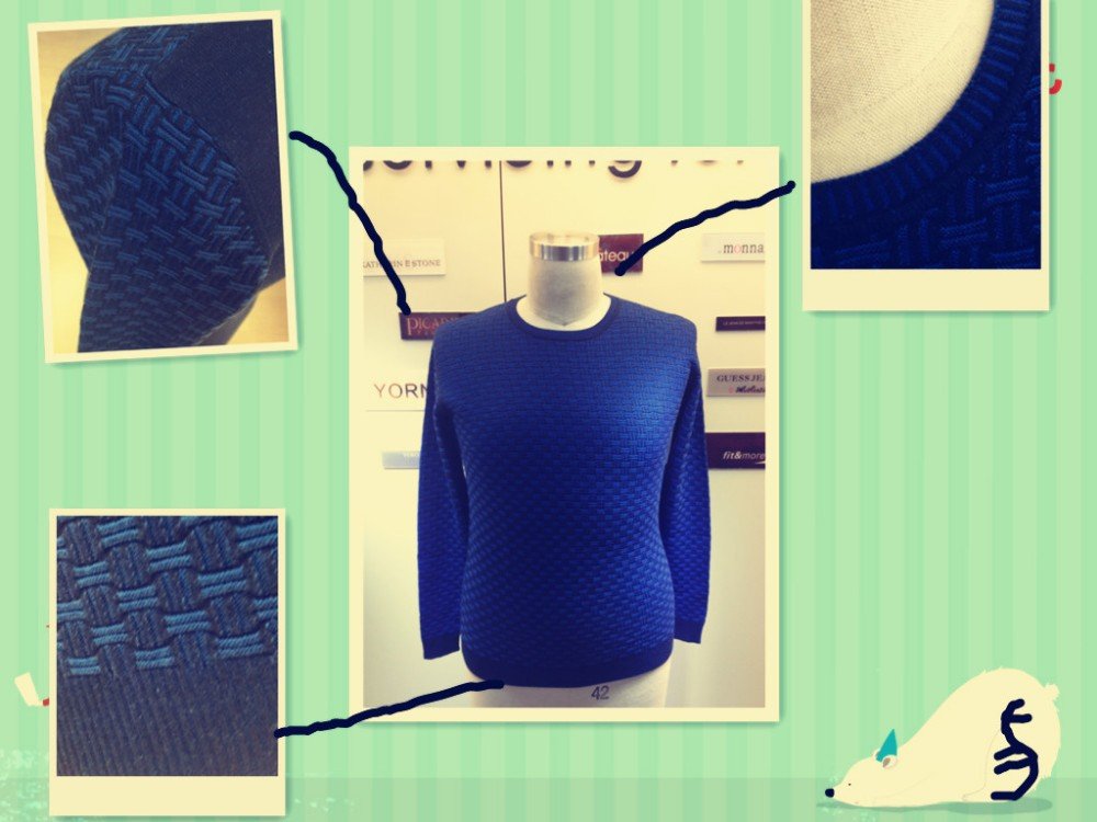 2015 new fashion men's dress in 3GG pullover