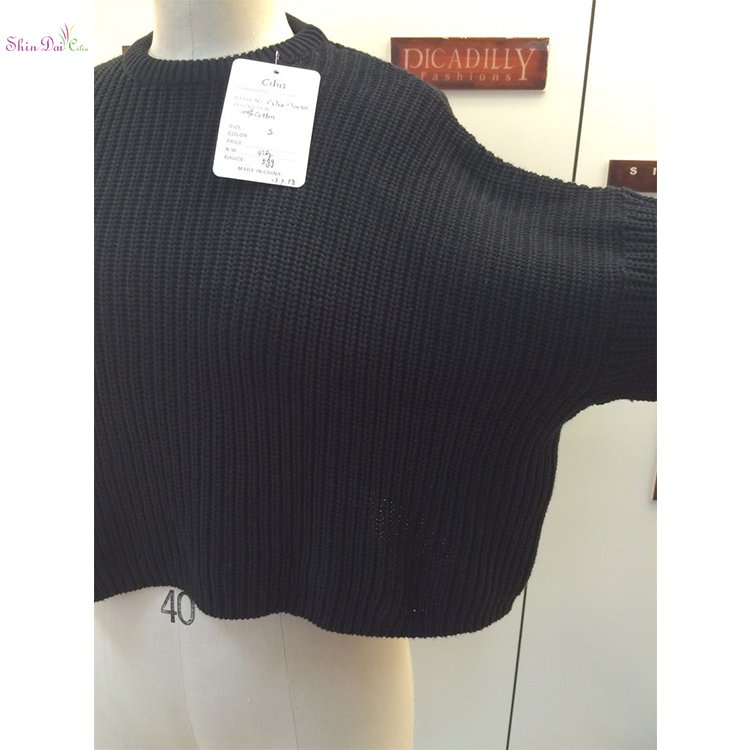 Popular fashion knit long sleeves pullover clothing sweater for women