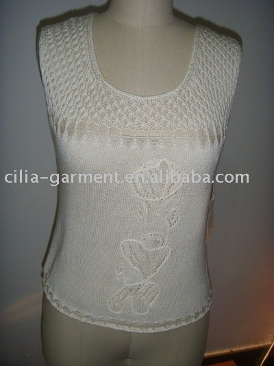 ladies knitted pullover vest