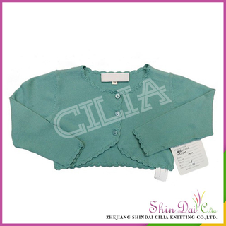 China factory wholesale new design fashion green sweater cardigan for baby girls