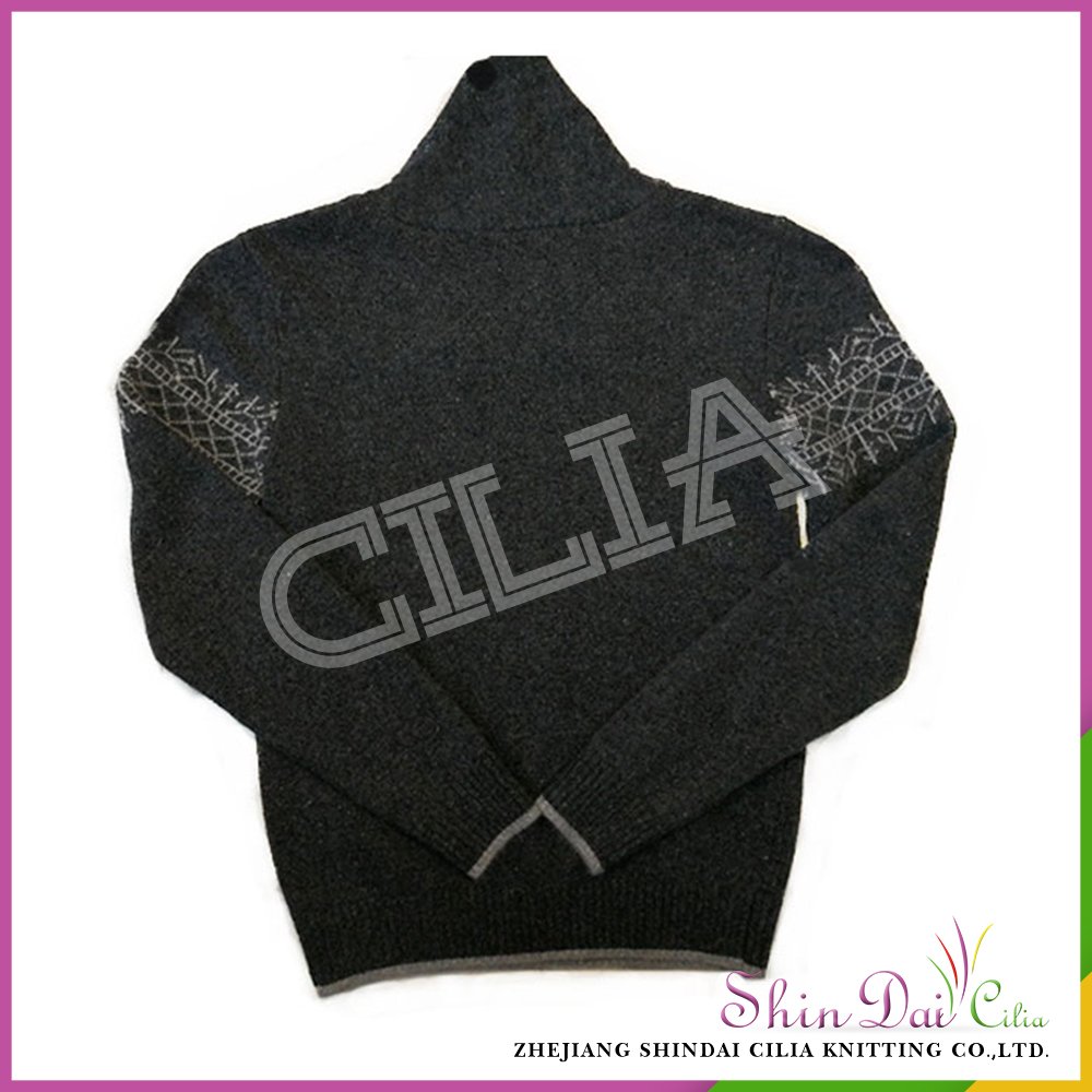 Wholesales fashionable kids high neck knitted pullover sweater