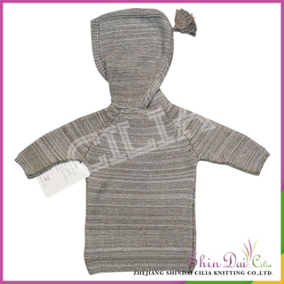 Fashion cheap custom handmade knitting baby wool winter hooded sweater