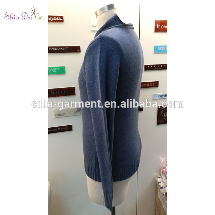 Good design german style mens turndown collar knitted pullover sweater