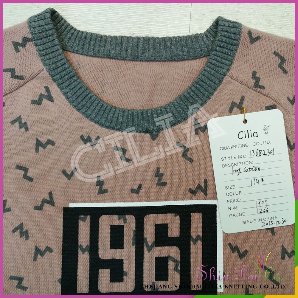 Directly sell from factory orange pink models digital printing sweater pullover for girls