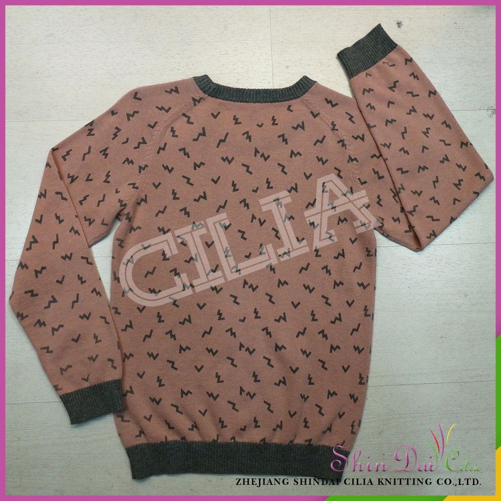 Directly sell from factory orange pink models digital printing sweater pullover for girls