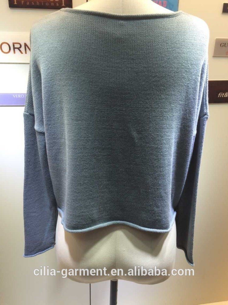 2015 new fashion young lady sweater with long sleeve cardigan
