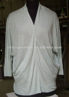 cilia12055,lady 14gg flat knit cardigan sweater