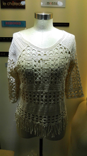 lady's sweater with lace in gary