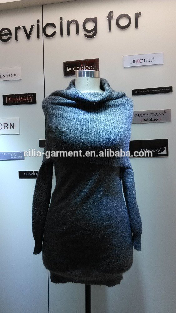 2014 fashion women sweater with collar