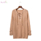 Directly sell from factory new sexy womens girl knitwear lace up pullover sweater