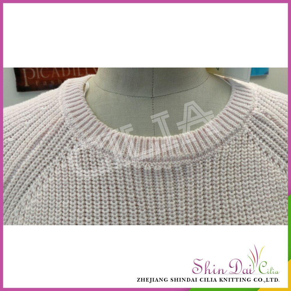 Custom wholesale luxury hand making designs womens knit pullover sweater