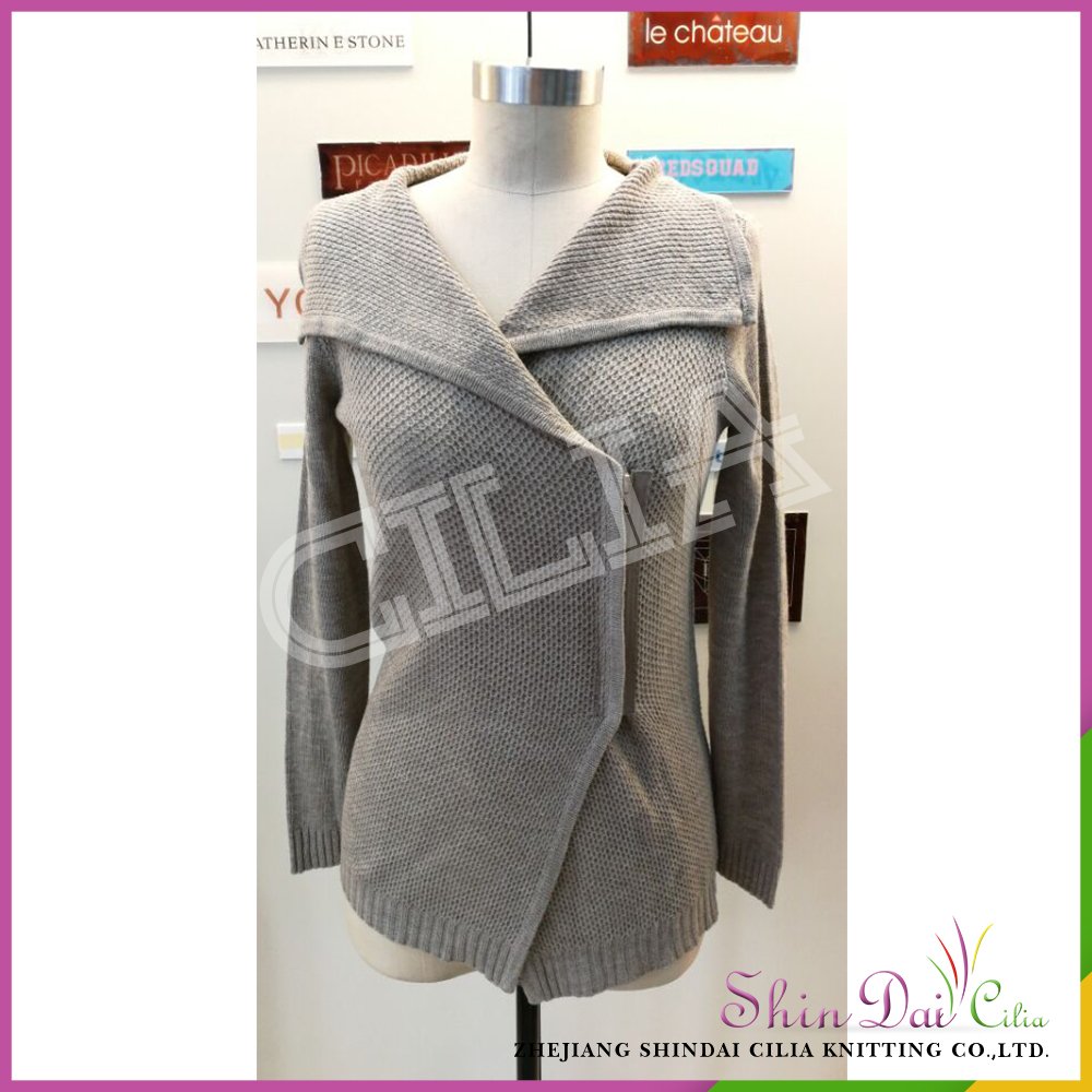 Custom wholesale luxury ladies autumn winter western style knitted sweater cardigan