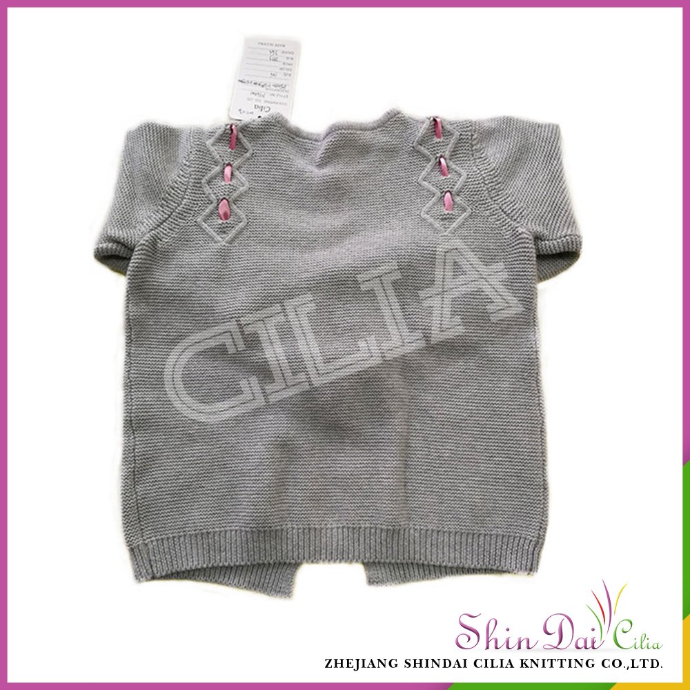 China manufacturer latest promotion price wholesale girl sweater with bow