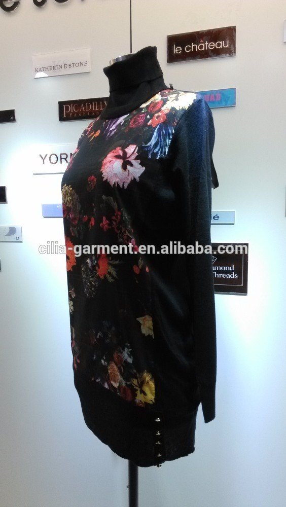 2014 ladies' knitwear,lady sweater,Printing pullover