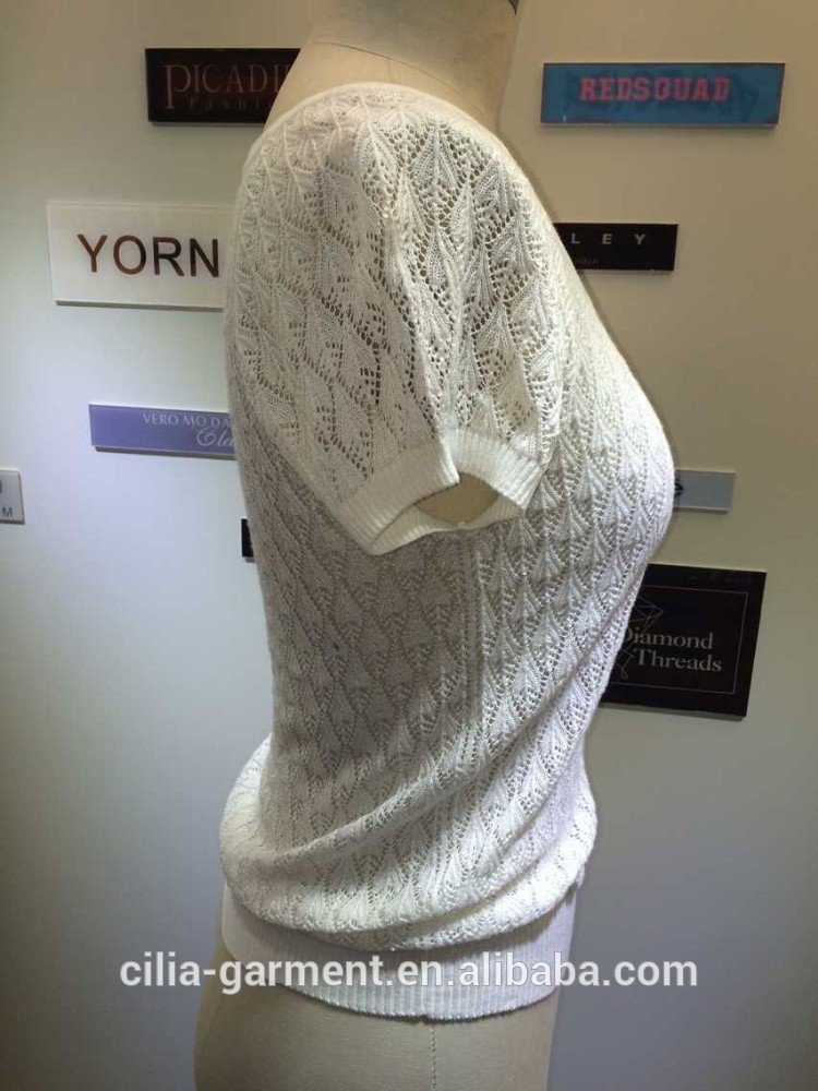 2015 new fashion design shor ladies knitted cardigan