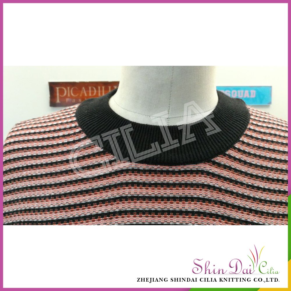 Factory directly provide fashion ladies hand knitted half sleeve sweater