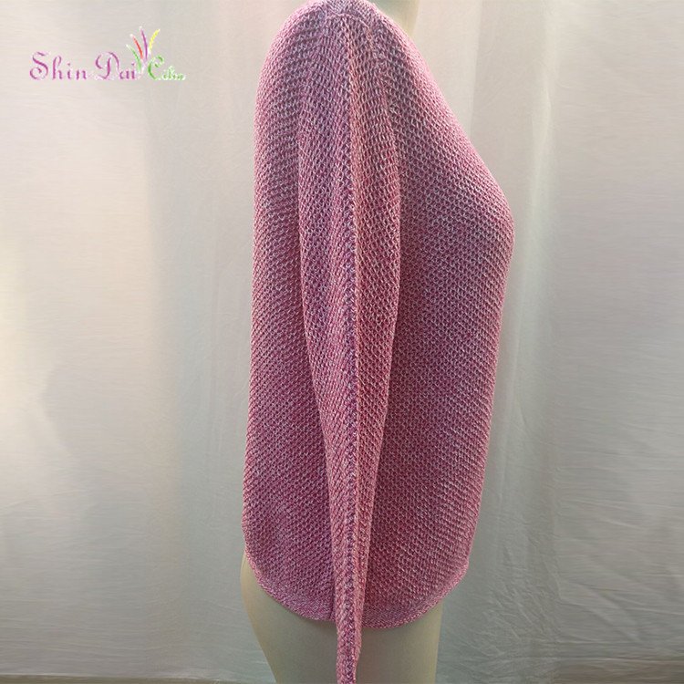 Factory Price Winter Women Comfortable Crewneck Hand Knit Pullover Sweater