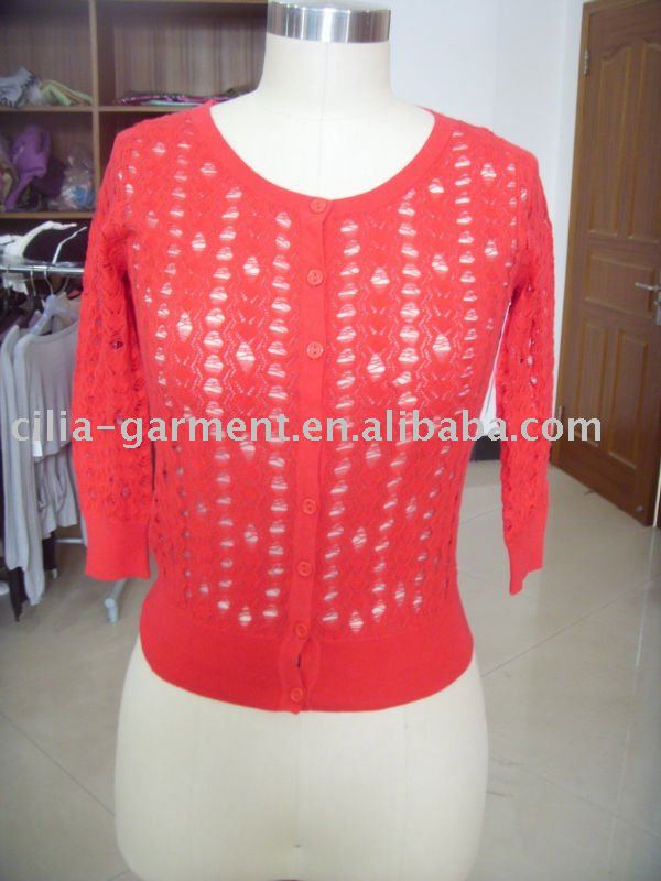 lady long sleeve knitted sweater