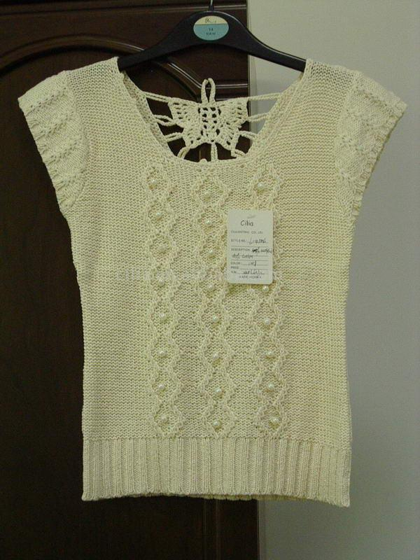 ladies' fashion knitwear with crochet and beads