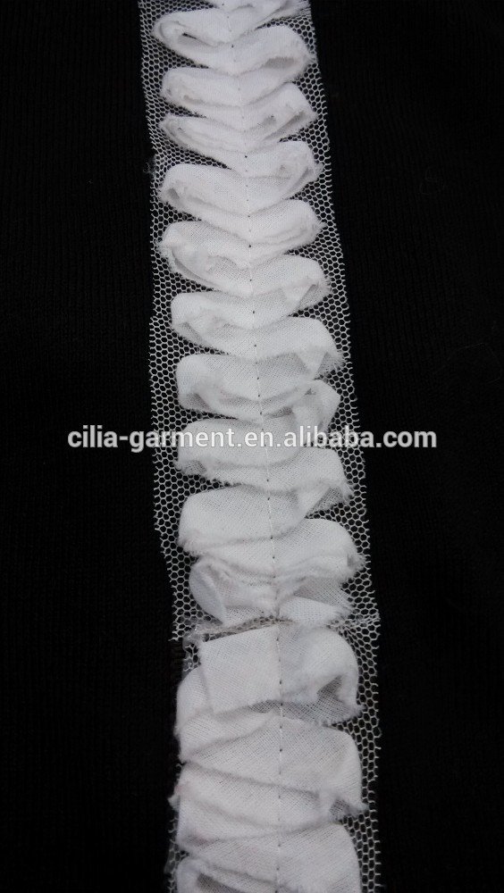 2014 Ladies knitted sweater,cardigan with nylon lace
