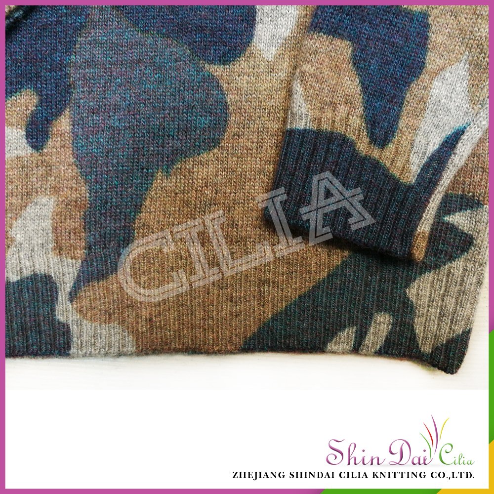 Top selling custom boy winter breathable angora wool sweater with printing